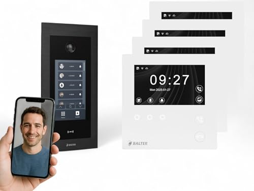 SCHUTZER Balter EVO 2-Draht Bus Video Türsprechanlage Komplettsystem mit 150° Weitwinkelkamera 4x7 Touchscreen-Monitor Interkom Nachtsicht-LEDs SCHUTZER Balter EVO 2-Draht Bus Video Türsprechanlage Komplettsystem mit 150° Weitwinkelkamera 4x7 Touchscreen-Monitor Interkom Nachtsicht-LEDs von SCHUTZER