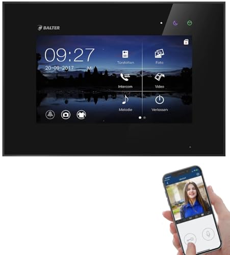 SCHUTZER Balter EVO WLAN 7" Touchscreen-Monitor Interkom Nachtsicht-LEDs von SCHUTZER