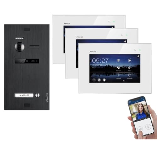 SCHUTZER Balter EVO WLAN Video Türsprechanlage Komplettsystem mit 150° Weitwinkelkamera, 3x7 Touchscreen-Monitor Interkom Nachtsicht-LEDs SCHUTZER Balter EVO WLAN Video Türsprechanlage Komplettsystem mit 150° Weitwinkelkamera, 3x7 Touchscreen-Monitor Interkom Nachtsicht-LEDs von SCHUTZER