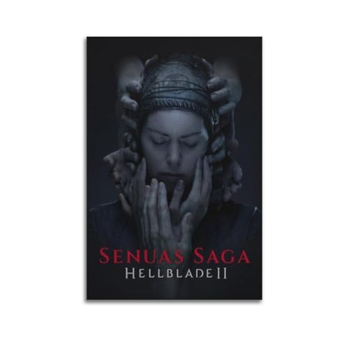SCHUWEFA Videospiel-Poster, Hellblade 2 Senuas Legende, Poster, dekoratives Gemälde, Leinwand, Wandposter und Kunstdruck, moderne Familienschlafzimmer-Dekoration, Poster, 60 x 90 cm von SCHUWEFA
