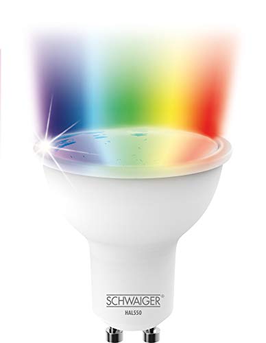 SCHWAIGER -HAL550- LED Leuchtmittel (GU10) RGBW Multicolor Light, Smart Home, H4You von SCHWAIGER