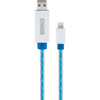 SCHWAIGER Ladekabel, Apple Lightning Kabel C48B 90 cm, blau beleuchtet von SCHWAIGER