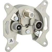 SCHWAIGER SAT-Einzelanschlussdose, Silber, Aluminium, Fernsehgeräte, SAT-Anlagen, Receiver - silberfarben SCHWAIGER SAT-Einzelanschlussdose, Silber, Aluminium, Fernsehgeräte, SAT-Anlagen, Receiver - silberfarben von SCHWAIGER