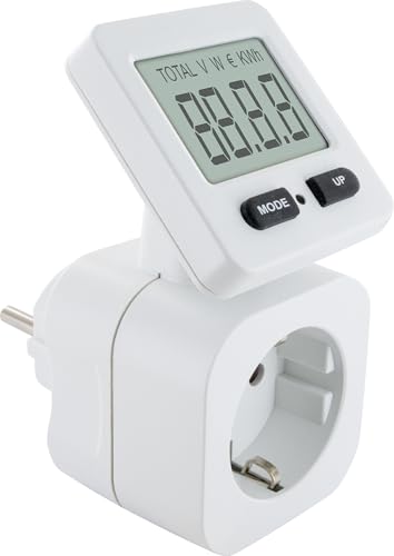 SCHWAIGER STEM1080 Energiekostenmessgerät Einspeise-Messgerät Haushaltsstecker Messung 180° drehbares Display Strommessung von SCHWAIGER