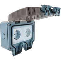 SCHWAIGER Schuko-Steckdose, IP66 mit 2x Schuko- Unterputzdose - grau SCHWAIGER Schuko-Steckdose, IP66 mit 2x Schuko- Unterputzdose - grau von SCHWAIGER