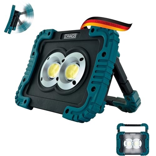 SCHWAIGER WLED210 Baustrahler COB LED Arbeitsstrahler Batteriebetrieben 180° Standfuß Arbeitslampe Arbeitlicht Werkstattleuchte Kantenschutz 3 Lichtmodi SCHWAIGER WLED210 Baustrahler COB LED Arbeitsstrahler Batteriebetrieben 180° Standfuß Arbeitslampe Arbeitlicht Werkstattleuchte Kantenschutz 3 Lichtmodi von SCHWAIGER