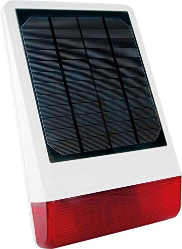 SCHWAIGER -ZHS14- Außensirene/ Sirene solarbetrieben/ Alarmsirene mit blinkenden LEDs/ Alarmanlage/ Z-Wave/ 105dBm/ Smart Home/ Steuerung per App/ Sprachsteuerung mit Alexa, Google von SCHWAIGER