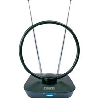 SCHWAIGER Zimmer-Antenne, DVB-T2 aktiv Slim-Line mit Verstärker, scharz von SCHWAIGER