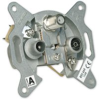 Schwaiger Gmbh - Schwaiger sat Breitband Durchgangsdose RDS660 531 (16dB), f iec silber, 3-Loch, 1x f / 2x iec Antennen & Koaxkabel von SCHWAIGER GMBH
