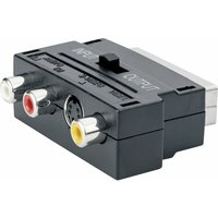 Schwaiger - Scart Adapter SCA7320 531 schwarz, 3x Cinch + 1x s-vhs / 1x Scart in/out SCART-Kabel & Zubehör von SCHWAIGER