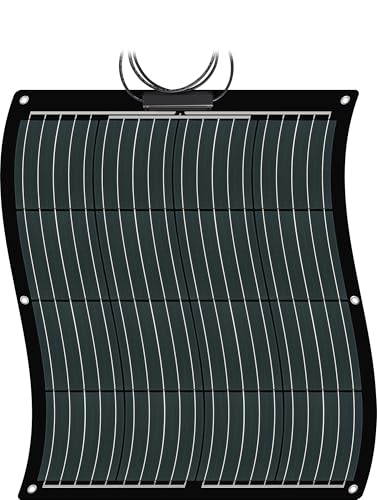 Schwaiger Flexibles Solarmodul 100W Monokristallines Solarpanel 20,7V Flexipanel Fleximodul Balkonkraftwerk PV Modul Wasserdicht für Camping Wohnmobil von SCHWAIGER