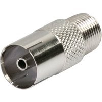 Schwaiger Koaxial Adapter UEST9320 531 silber, 1x F Buchse / 1x IEC Buchse F-Stecker von SCHWAIGER GMBH