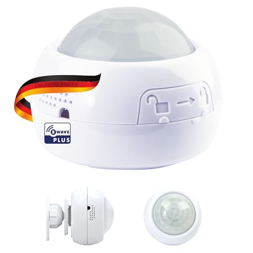 SCHWAIGER ZHS05 Multi-Sensor Z-Wave Bewegungsmelder Temperatursensor Helligkeitssensor Erschütterungssensor Feuchtigkeitssensor Überwachung Smart Home 4in1-Sensor App-Steuerung Gateway notwendig von SCHWAIGER