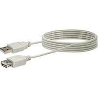 Schwaiger - usb 2.0 Verlängerungskabel CK1502 531 grau, 2m, 1x usb 2.0 a Stecker / 1x usb 2.0 a Buchse USB-Kabel & Stecker von SCHWAIGER