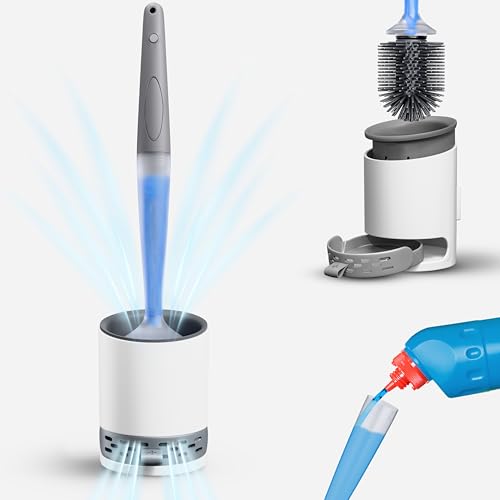 schwegler.online | Toilettenbürste Silikon - Klobürste Silikon befüllbar mit WC-Reiniger | WC Bürste Silikon mit festem Stand inkl. Wandhalter. von SCHWEGLER.online