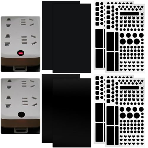 SCHYIDA LED Licht Dimmer Folie, 8 Blätter Abdunklungsfolie Selbstklebend 50%~80% und 100% Lichtdimmer Aufkleber Elektronikgeräte LED Abdeckung Verdunkelungsaufkleber für Router von SCHYIDA