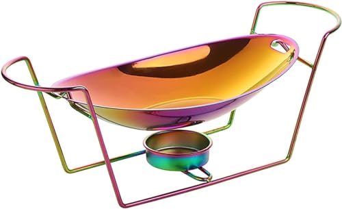 Chafing Dish-Chafer-Set aus 304 Edelstahl mit Lebensmittelpfanne und Chafing-Brennstoffhalter, Catering-Wärmer-Set, 1,5 l (Color : D) von SCHYWL