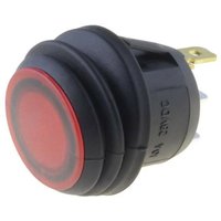 SCI - Einpoliger AUS-(EIN)-Drucktaster Leuchtend rote Led 24Vdc IP65 von SCI