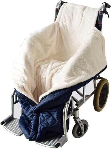 SCIBOR Rollstuhlbezug für Erwachsene – mit Fleece gefütterte Rollstuhldecke, universelles Rollstuhlzubehör für ältere Patienten und behinderte Beine, Unterkörper warm von SCIBOR
