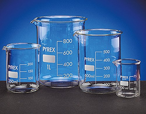 Bechergläser aus Borosilikatglas Pyrex, Niedrige Form von SCILABWARE