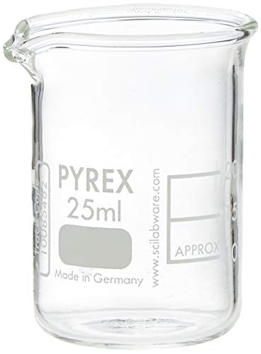 Bechergläser aus Borosilikatglas Pyrex, Niedrige Form von SCILABWARE