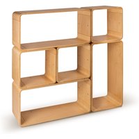Holz Sideboard Schrank Bücherregal 120x120x30 cm Scleica Modulares System Japandi Mid Century Modern Versandkostenfrei von SCLEICA