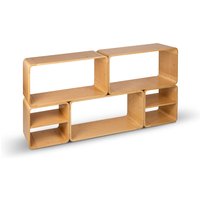 Holz Sideboard Schrank Bücherregal 160x80x30 cm Scleica Modulares System Japandi Mid Century Modern Versandkostenfrei von SCLEICA