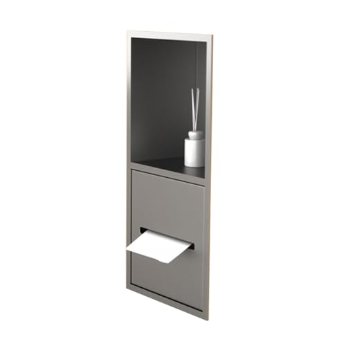 SCLHouiX Duschnische Edelstahl, Nischenwandeinsatz mit Gewebespeicher, eingebettetes Bad Nischenfliesen-Relf, Grey-40x12x12.5cm SCLHouiX Duschnische Edelstahl, Nischenwandeinsatz mit Gewebespeicher, eingebettetes Bad Nischenfliesen-Relf, Grey-40x12x12.5cm von SCLHouiX