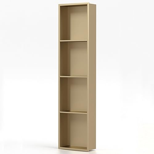 SCLHouiX Edelstahl-Badezimmernische, einteiliger Metalllagerständer, eingebettete Fernseher-Trennwandschränke für Wohnzimmer Schlafzimmer, gold-120x28x12.5cm/3.93x0.91x0.41ft von SCLHouiX