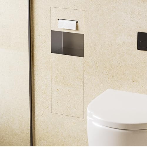 SCLHouiX Versteckte Nischen Badezimmer Lagerregale Toilettenregale Nischen Eingebrauchtes Toilettenseitenregale Metallnische Schrank für Duschtoilettenseite öffentliche Gebiete, Silber-74.5x22,4 cm SCLHouiX Versteckte Nischen Badezimmer Lagerregale Toilettenregale Nischen Eingebrauchtes Toilettenseitenregale Metallnische Schrank für Duschtoilettenseite öffentliche Gebiete, Silber-74.5x22,4 cm von SCLHouiX