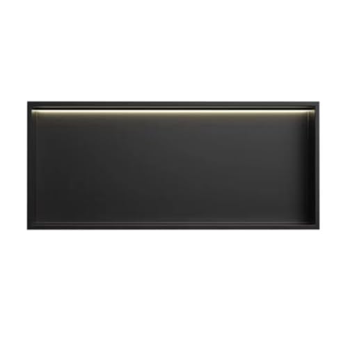 SCLHouiX Wandnische Dusche Edelstahl mit LED-Licht, eingebettete Duschnische einzelner Regal Lagerraumregal zur Verbesserung zu Hause, Black-72x32x12,5 cm SCLHouiX Wandnische Dusche Edelstahl mit LED-Licht, eingebettete Duschnische einzelner Regal Lagerraumregal zur Verbesserung zu Hause, Black-72x32x12,5 cm von SCLHouiX
