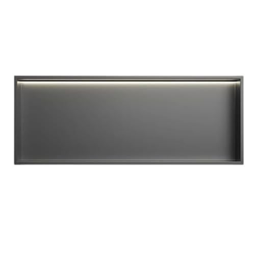 SCLHouiX Wandnische Dusche Edelstahl mit LED-Licht, eingebettete Duschnische einzelner Regal Lagerraumregal zur Verbesserung zu Hause, Grey-92x32x12,5 cm SCLHouiX Wandnische Dusche Edelstahl mit LED-Licht, eingebettete Duschnische einzelner Regal Lagerraumregal zur Verbesserung zu Hause, Grey-92x32x12,5 cm von SCLHouiX