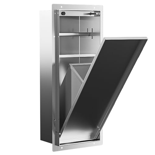 Versteckte Nischen Badezimmer Lagerregale Toilettenregale Nischen Eingebrauchtes Toilettenseitenregale Metallnische Schrank für Dusche Toilettenseite öffentliche Bereiche, Silber-22.4x53.2 cm Versteckte Nischen Badezimmer Lagerregale Toilettenregale Nischen Eingebrauchtes Toilettenseitenregale Metallnische Schrank für Dusche Toilettenseite öffentliche Bereiche, Silber-22.4x53.2 cm von SCLHouiX