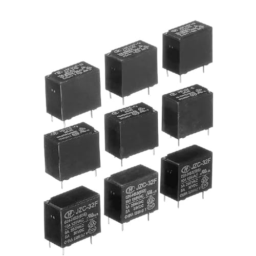 5PCS Power Relay JZC HF32F-G-005-HS JZC-32F-012-HS HS3 JZC-32F-005-HS JZC-32F-024-HS HS3 10A 250VAC 5V 12V 24V 10A 4Pin (Size : JZC HF32F-012-HS3) von SCLOBO