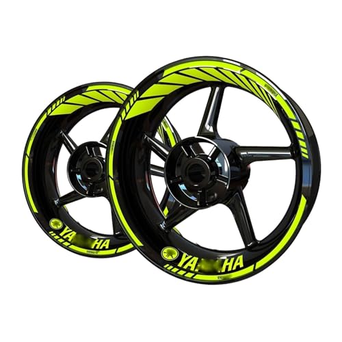 Motorrad Aufkleber Für Für Yzf Für R1 R3 R15 R1m R6 Für Mt07 Für Mt09 FZ6 Für R15 Für Wr450f Für Hp4 Motorrad Aufkleber Dekorative Streifen Felgenaufkleber(22) von SCMYK