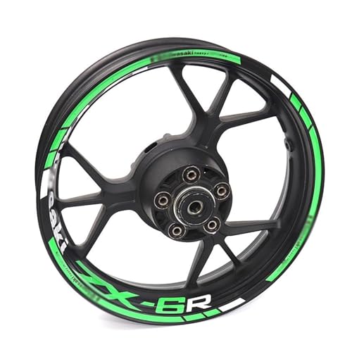 Motorrad Aufkleber Für K&awasaki Für ZX6R Für ZX-6R Für Zx-6r Radaufkleber Motorradaufkleber Felgenaufkleber Felgenaufkleber (Color : 3) von SCMYK