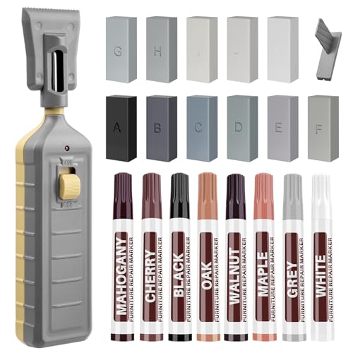 Laminat Vinyl Reparaturset,11 Farben Hartwachs und 8 Farben Holzmarker mit Schmelzwerkzeug, Möbel Holzreparatur Set für Vinylboden, Linoleumbodenbelag, laminatboden Flecken, Löcher, Kratzer, Risse Laminat Vinyl Reparaturset,11 Farben Hartwachs und 8 Farben Holzmarker mit Schmelzwerkzeug, Möbel Holzreparatur Set für Vinylboden, Linoleumbodenbelag, laminatboden Flecken, Löcher, Kratzer, Risse von SCNK