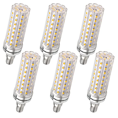 LED Maiskolben E14 12W, 220-240V, 1200LM Kaltweiß 6000K, Nicht Dimmbar, Ersetzt 100W Glühbirnen, E14 Edison LED Maiskolben für Tischlampe, Wandlampe, Kronleuchter, Stehlampe, 6 Stück von SCNNC