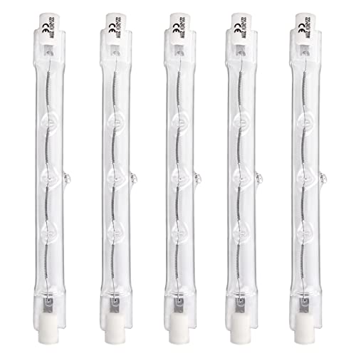 SCNNC R7s 200W Halogen Leuchtmittel 118mm 230V Dimmbar, 3000LM Warmweiß 2700K, J118 R7s Linear Halogen Flutlicht für Arbeitslampen, Deckenleuchten, Sicherheitslampen, 5 Stück von SCNNC