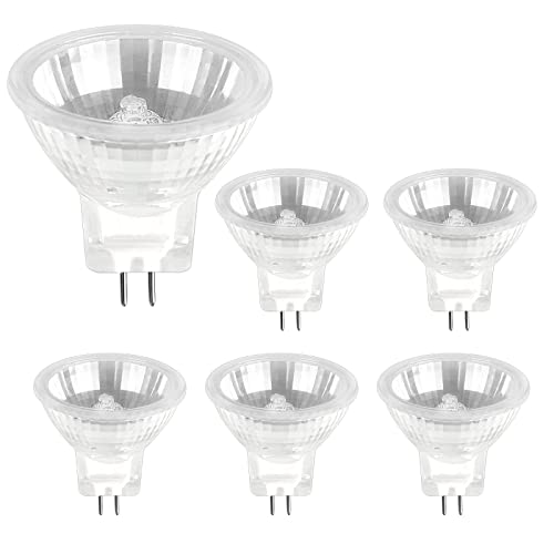 SCNNC MR11 GU4 Halogenlampen 12V 20W Dimmbar, 35mm Halogen Spot GU4 Reflektor Strahler MR11 Warmweiß 2700K, 6 Stück von SCNNC