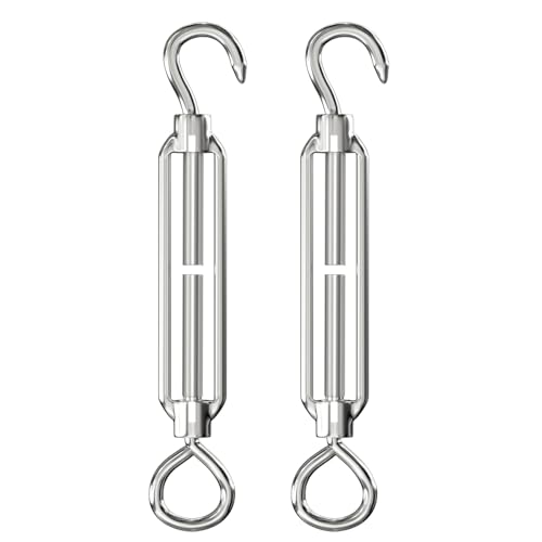 SCOOYUCK 2 Stück M4 Spannschloss, 304 Edelstahl Drahtseil Spanner, Erstellbare Spannschloss von SCOOYUCK