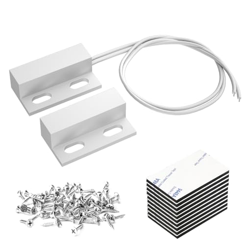 SCOOYUCK 5 Sätze NC Magnetschalter Magnetischer Türsensor Normalerweise Geschlossen Magnetischer Reedschalter （Weiß） von SCOOYUCK