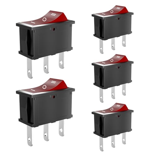SCOOYUCK 5 Stücke Wippschalter, SPDT 15mm x 21mm 3 Polig ON/OFF/ON 12V 24V 125V 250V Kippschalter, für auto boot Haushaltsgeräte SCOOYUCK 5 Stücke Wippschalter, SPDT 15mm x 21mm 3 Polig ON/OFF/ON 12V 24V 125V 250V Kippschalter, für auto boot Haushaltsgeräte von SCOOYUCK