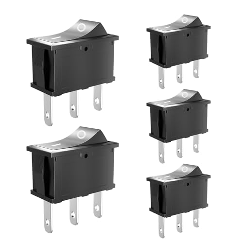 SCOOYUCK 5 Stücke Wippschalter, SPDT 15mm x 21mm 3 Polig ON/ON 12V 24V 125V 250V Kippschalter, für Auto Boot Haushaltsgeräte SCOOYUCK 5 Stücke Wippschalter, SPDT 15mm x 21mm 3 Polig ON/ON 12V 24V 125V 250V Kippschalter, für Auto Boot Haushaltsgeräte von SCOOYUCK