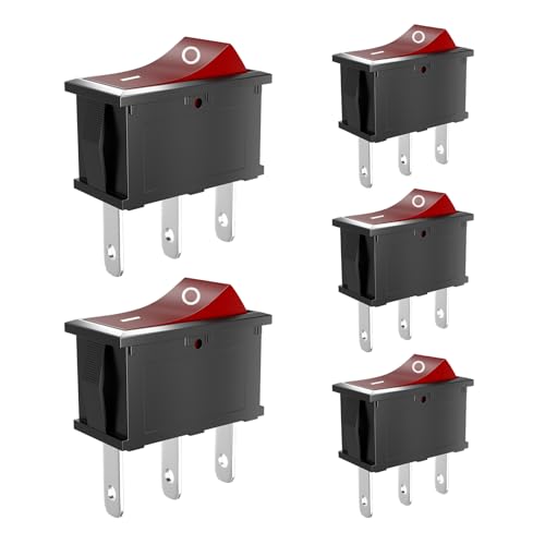 SCOOYUCK 5 Stücke Wippschalter, SPDT 15mm x 21mm 3 Polig ON/ON 12V 24V 125V 250V Kippschalter, für auto boot Haushaltsgeräte SCOOYUCK 5 Stücke Wippschalter, SPDT 15mm x 21mm 3 Polig ON/ON 12V 24V 125V 250V Kippschalter, für auto boot Haushaltsgeräte von SCOOYUCK