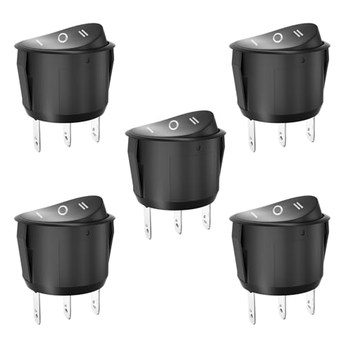 SCOOYUCK 5 Stücke Wippschalter Rund, SPDT 23mm 3 Polig ON/OFF/ON 12V 24V 125V 250V Kippschalter, für Auto Boot Haushaltsgeräte SCOOYUCK 5 Stücke Wippschalter Rund, SPDT 23mm 3 Polig ON/OFF/ON 12V 24V 125V 250V Kippschalter, für Auto Boot Haushaltsgeräte von SCOOYUCK