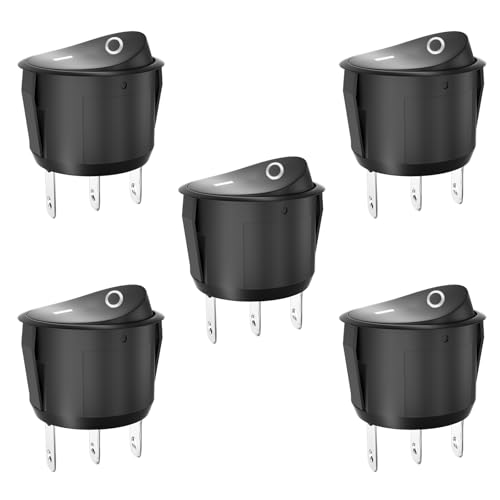 SCOOYUCK 5 Stücke Wippschalter Rund, SPDT 23mm 3 Polig ON/ON 12V 24V 125V 250V Kippschalter, für Auto Boot Haushaltsgeräte SCOOYUCK 5 Stücke Wippschalter Rund, SPDT 23mm 3 Polig ON/ON 12V 24V 125V 250V Kippschalter, für Auto Boot Haushaltsgeräte von SCOOYUCK