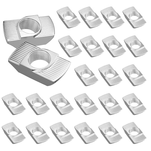 SCOOYUCK 50 Stück Nutensteine M3, Serie-20 Schiebemuttern，T Nut Hammermutter, für Aluminiumprofil Extrusionsschlitz Schiene (EU20-M3) von SCOOYUCK