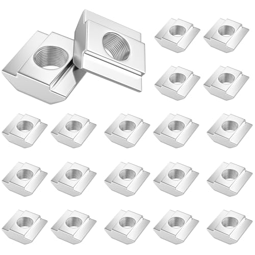SCOOYUCK 50 Stück Nutensteine M5, Serie 20 Schiebemuttern，T Nut Hammermutter, für Aluminiumprofil Extrusionsschlitz Schiene (EU20-M5) von SCOOYUCK