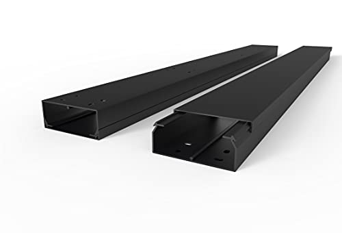 SCOS Smartcosat Kabelkanal schraubbar PVC Kunststoff, Aufputz Wand Kabelleiste, Kabelschacht, Elektro Kanal 100 x 40 x 2000 mm 5 Stück a 2 m B x H x L, Graphit Schwarz) von SCOS Smartcosat